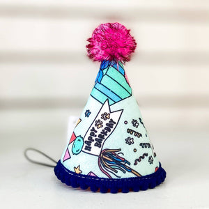 Barkday pawty hat dog party balloons and confetti