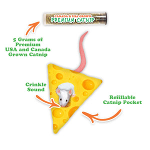 Meowijuana Get Cheezy Cheese & Mouse Cat Toy