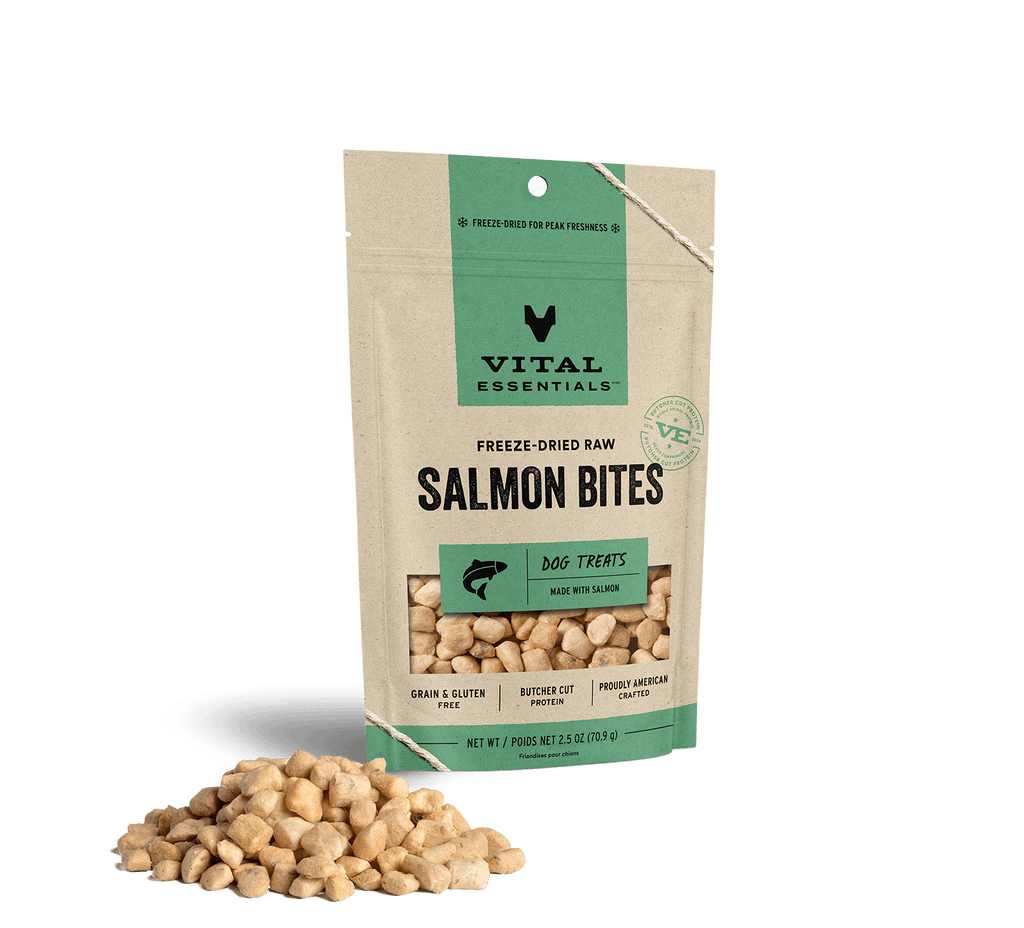 Vital Essentials Raw Salmon Bites FD Dog Treats 2.5 oz