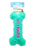 ThoozyPet Birthday Bone Small Plush Dog Toy 8"