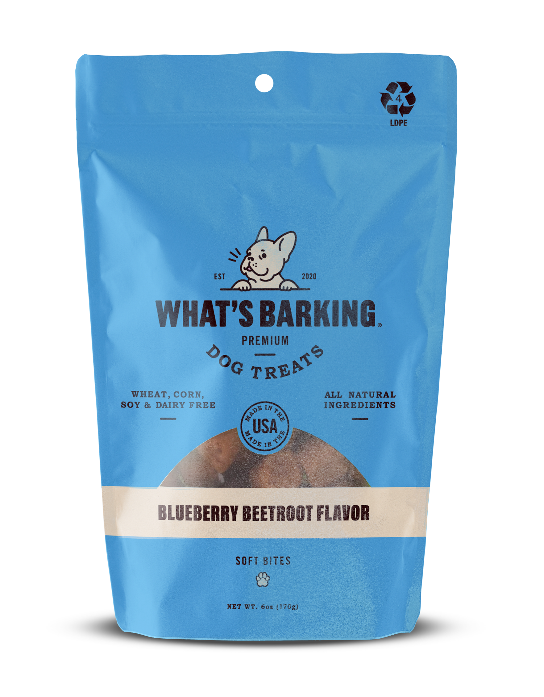 Blueberry Beetroot Dog Treats, 6oz Case