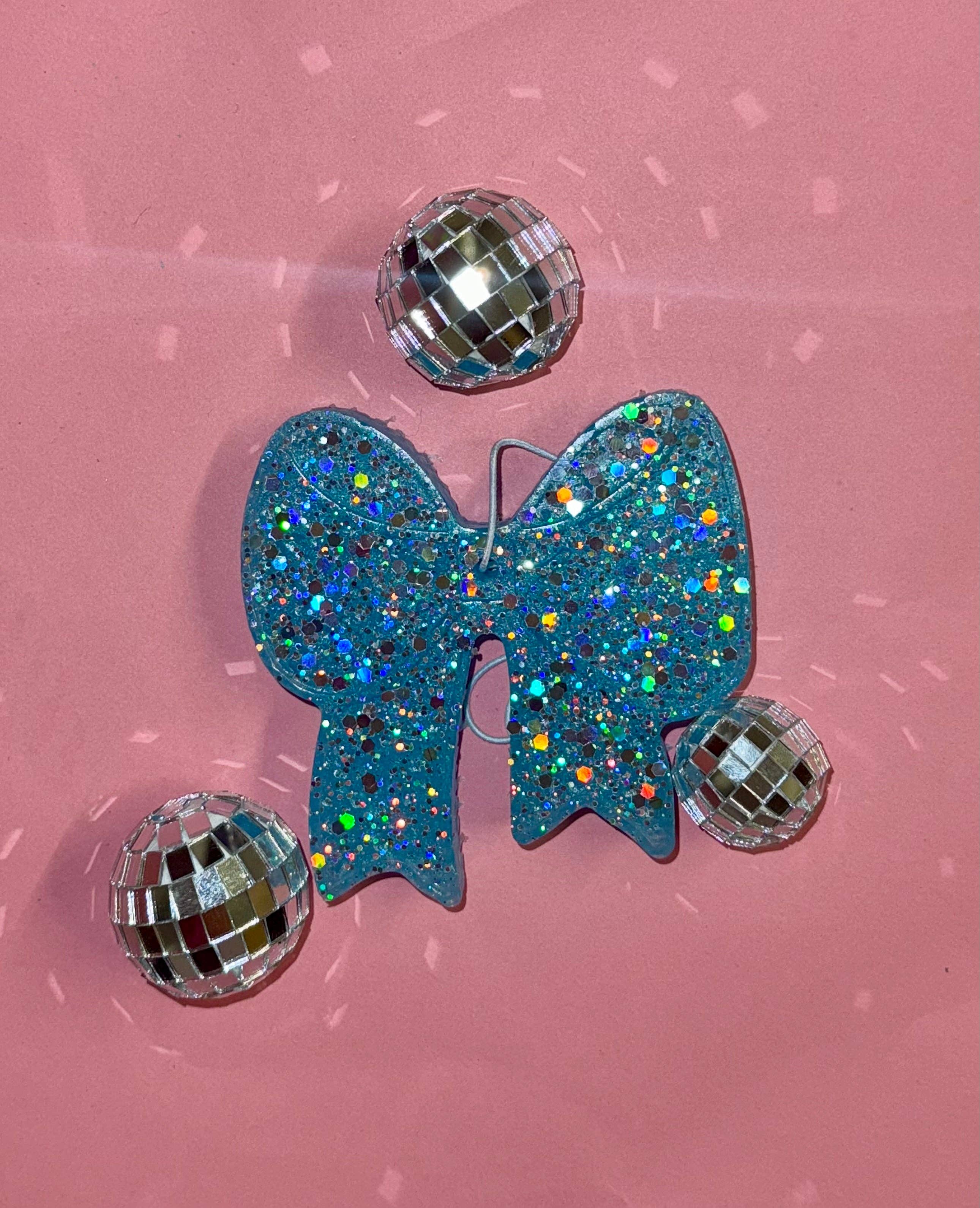 Glitter Bow Car Freshie