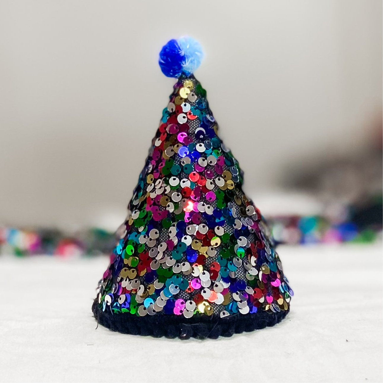 Bejeweled sequined pawty hat