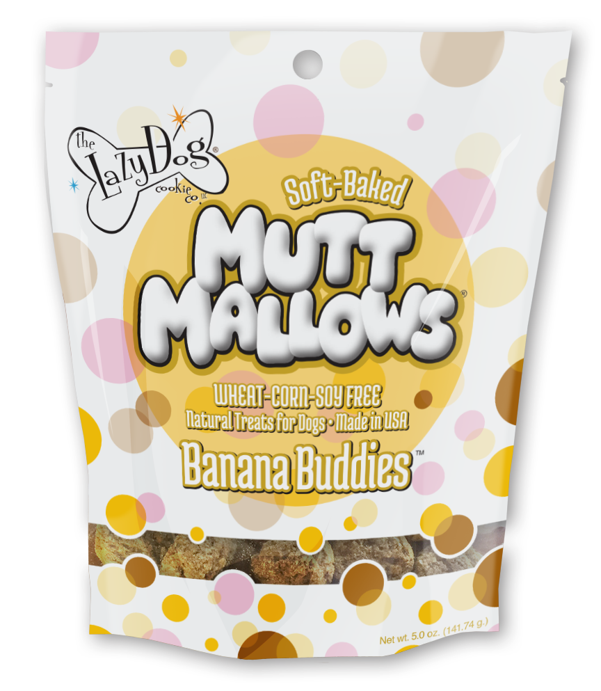 Lazy Dog Mutt Mallows Banana Buddies Dog Treat 5oz