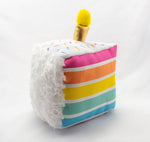 ThoozyPet Birthday 5-Layer Cake Plush Dog Toy 8"