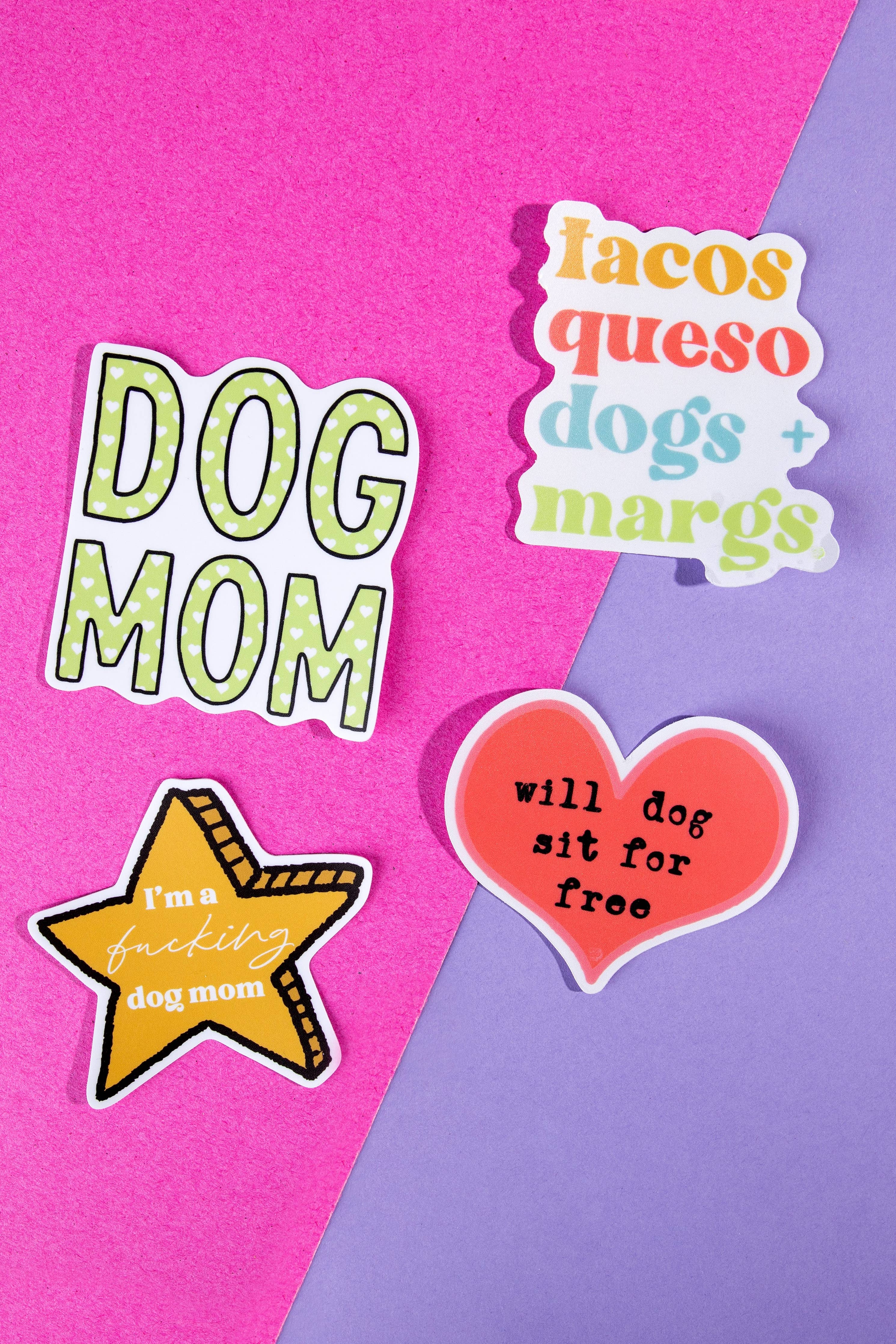 Will Dog Sit for Free Die Cut Sticker