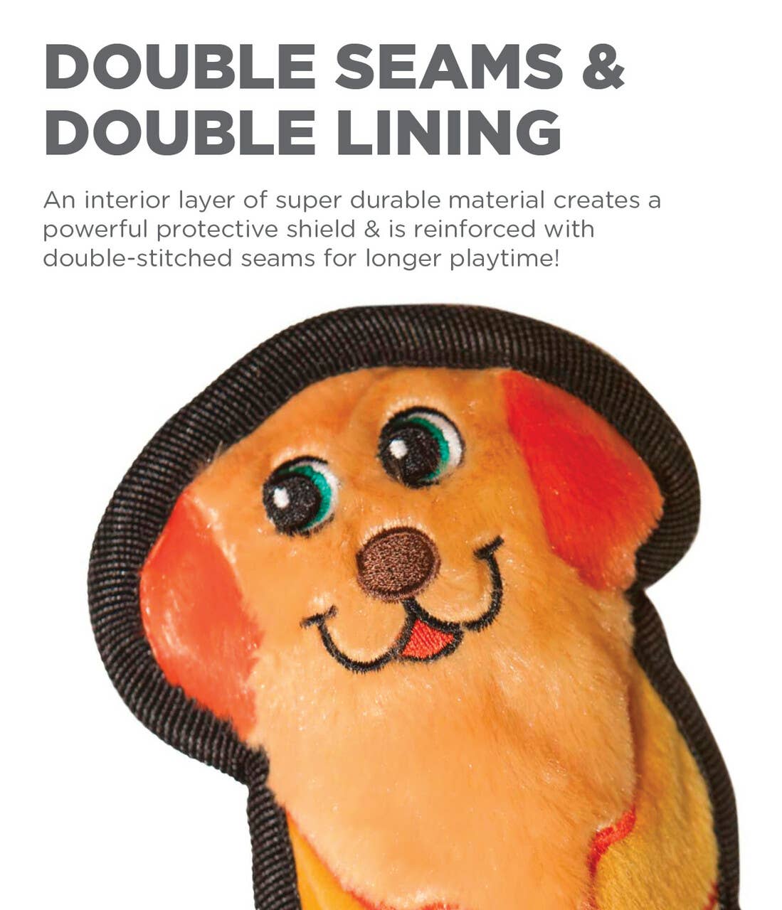 Outward Hound Invincibles Dog Durable Plush Toy Orange XS