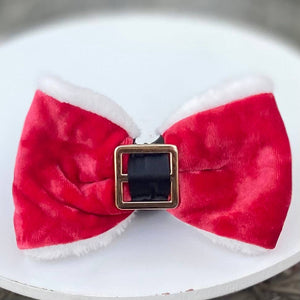 Santa Paws Christmas dog bow tie pet accessory: Collar attachment