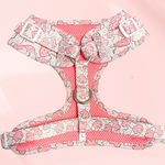 Dog Harness - Pink & Cute Animal Cracker Adjustable