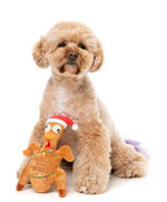 FuzzYard Gobble Til You Wobble Turkey Plush Dog Toy