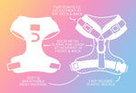 Dog Adjustable Harness - Neon Pink