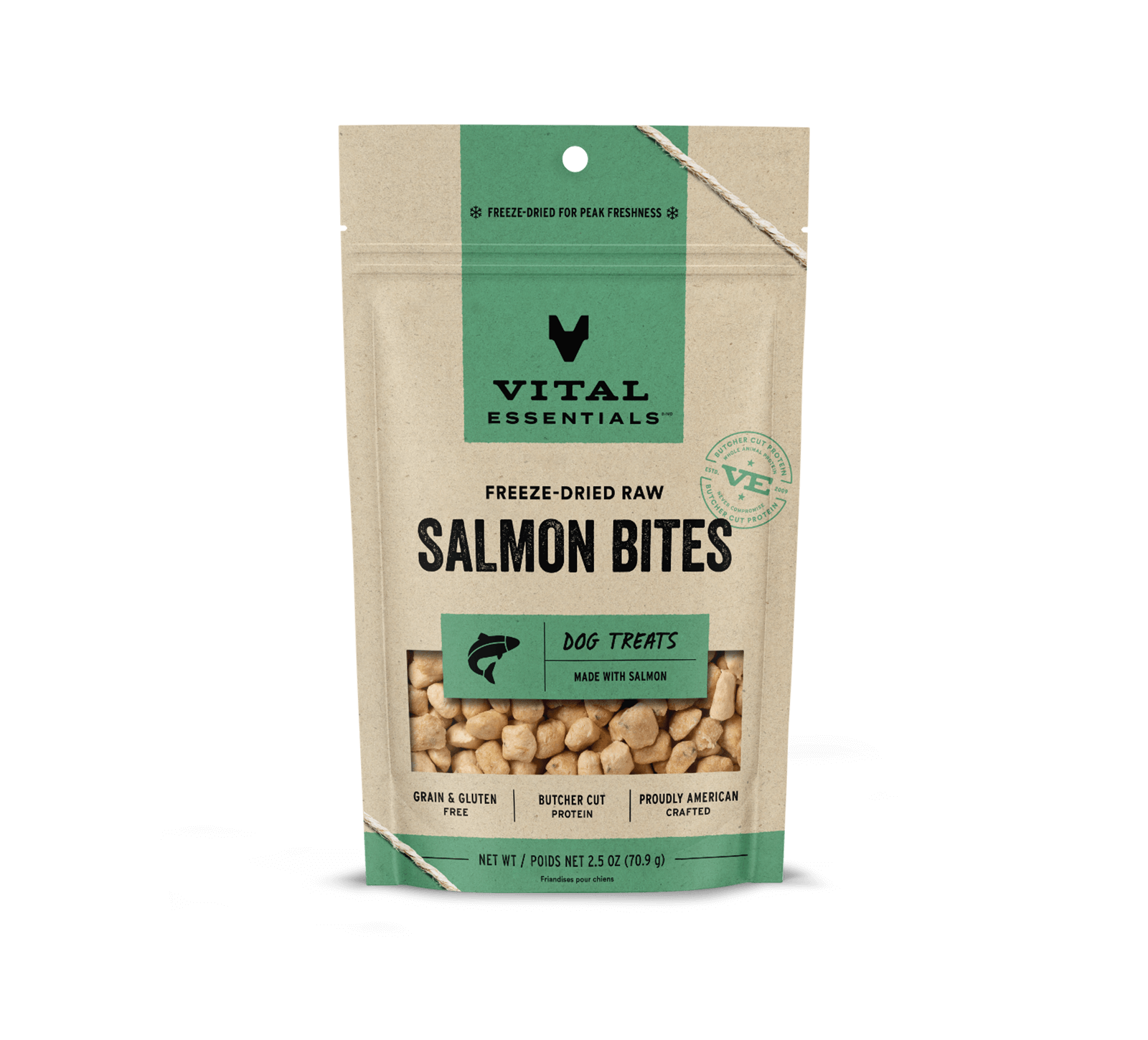 Vital Essentials Raw Salmon Bites FD Dog Treats 2.5 oz