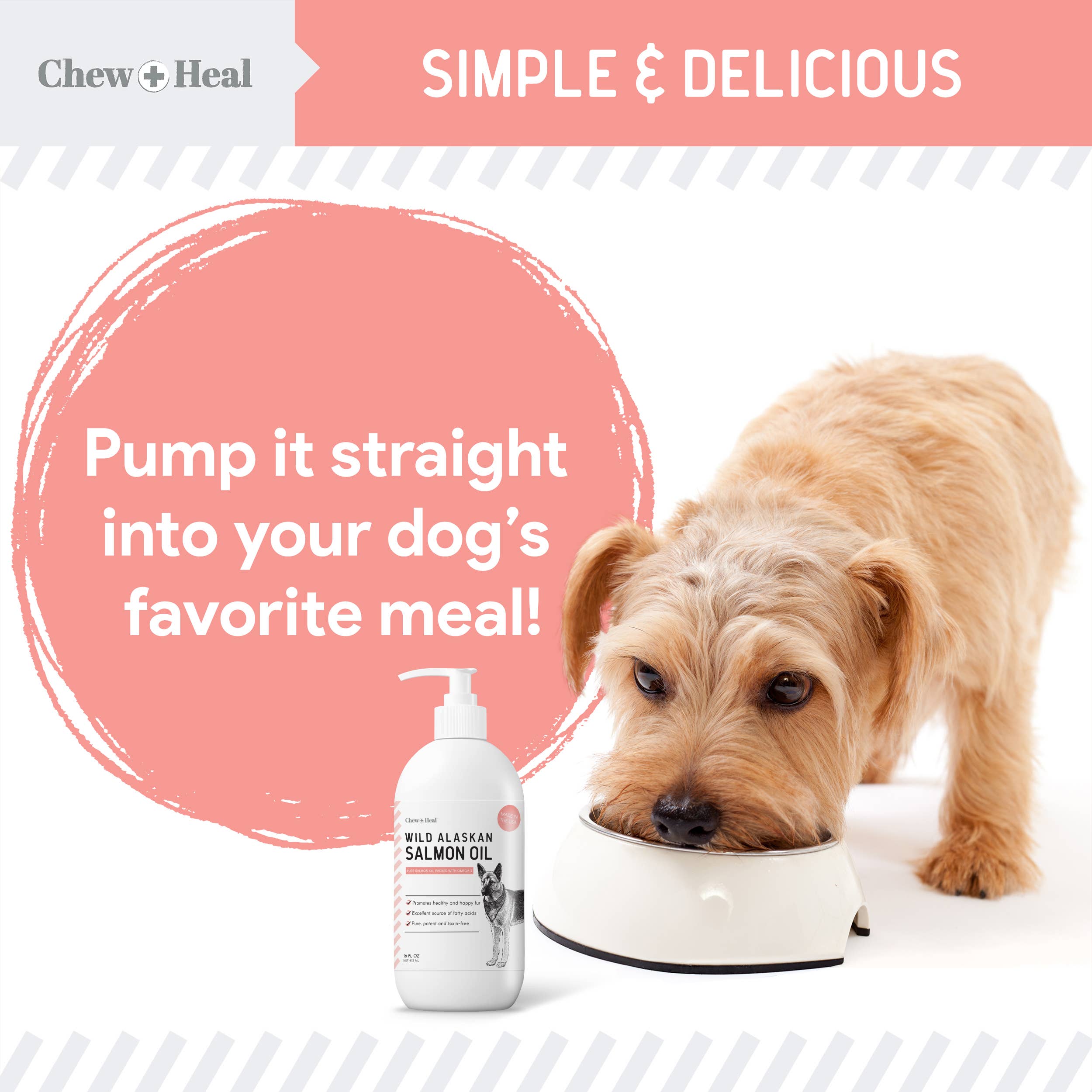 Chew + Heal Single-Ingredient Wild Alaskan Salmon Oil