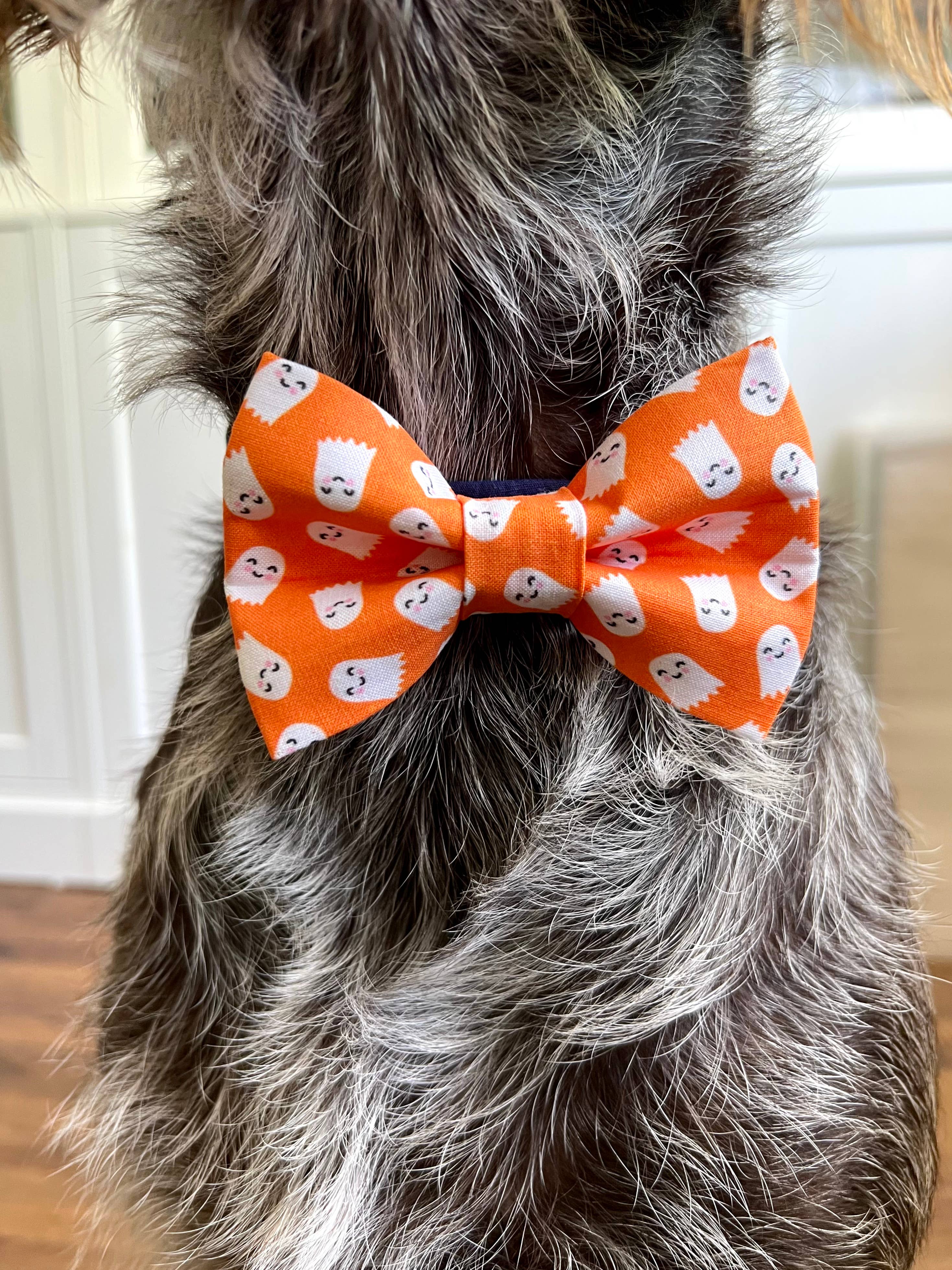 Happy Ghosts Pet Bow Tie for Halloween