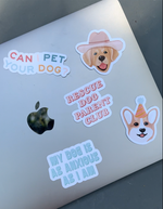 Cowboy Golden Retriever Sticker