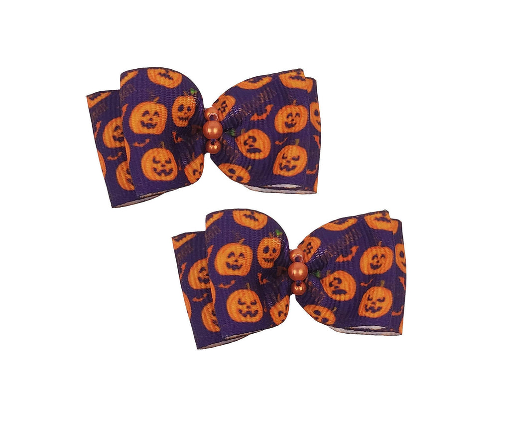 Pumpkins Hair Bows - 2 to card