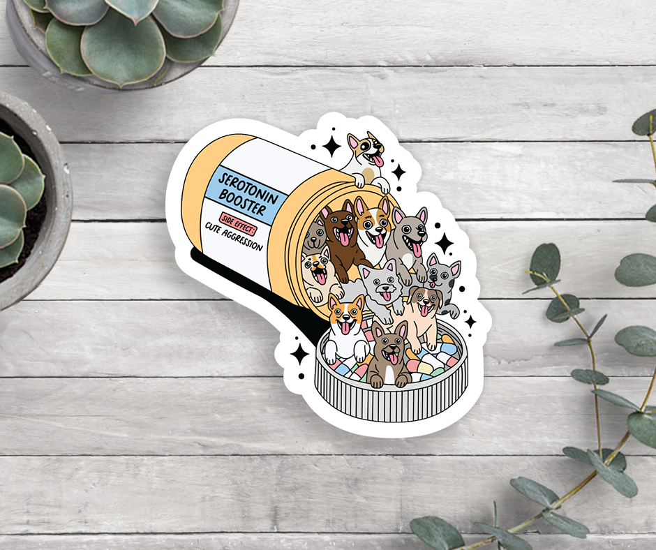 Dog Serotonin Vinyl Sticker