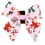 Dog Sailor Bow - Candy Cane Coquette