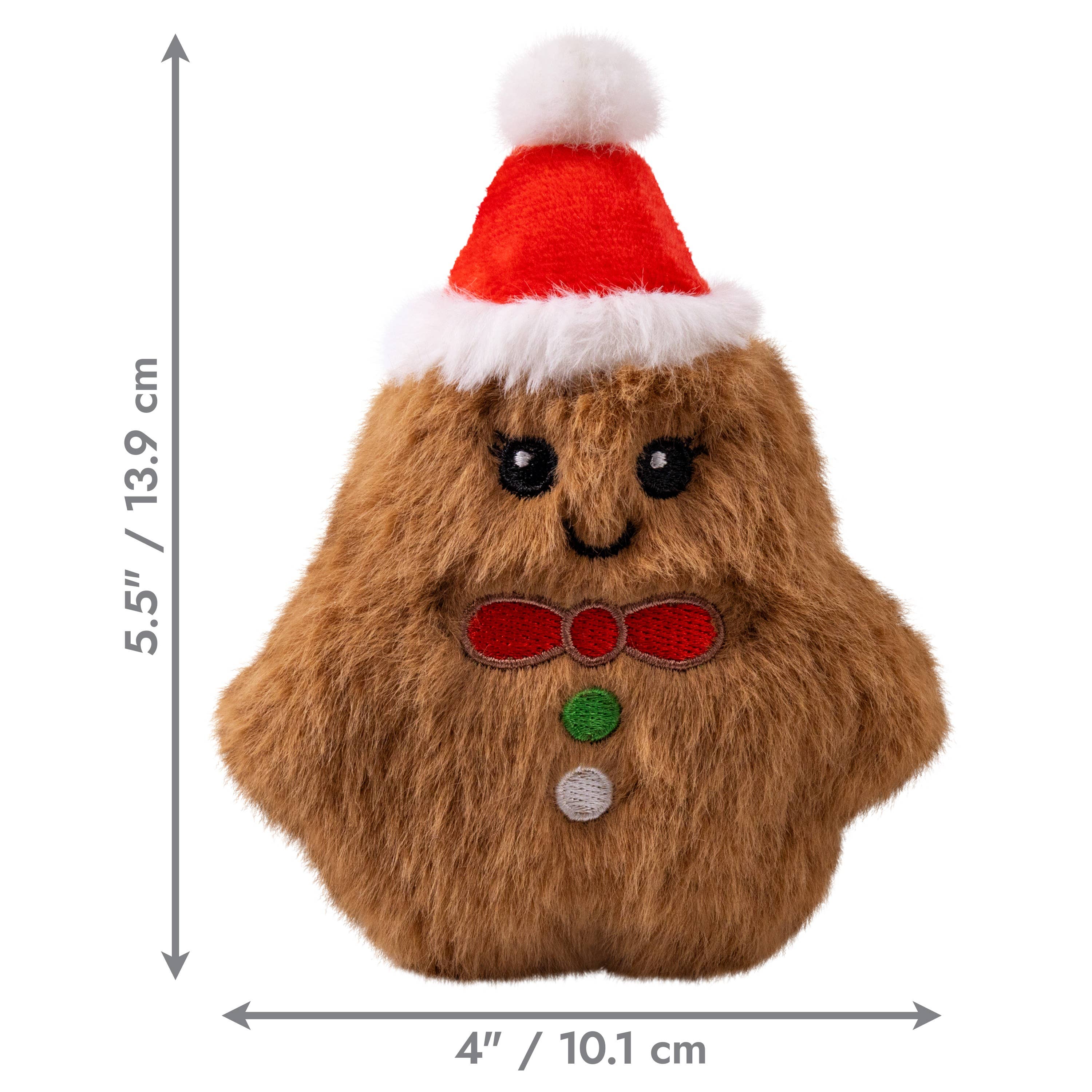 KONG Holiday Snuzzles Mini Gingerbread Dog Toy XS