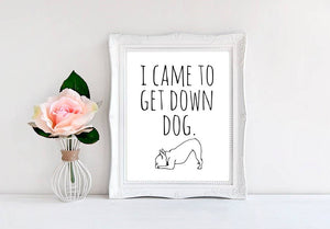 I Came To Get Down Dog Print