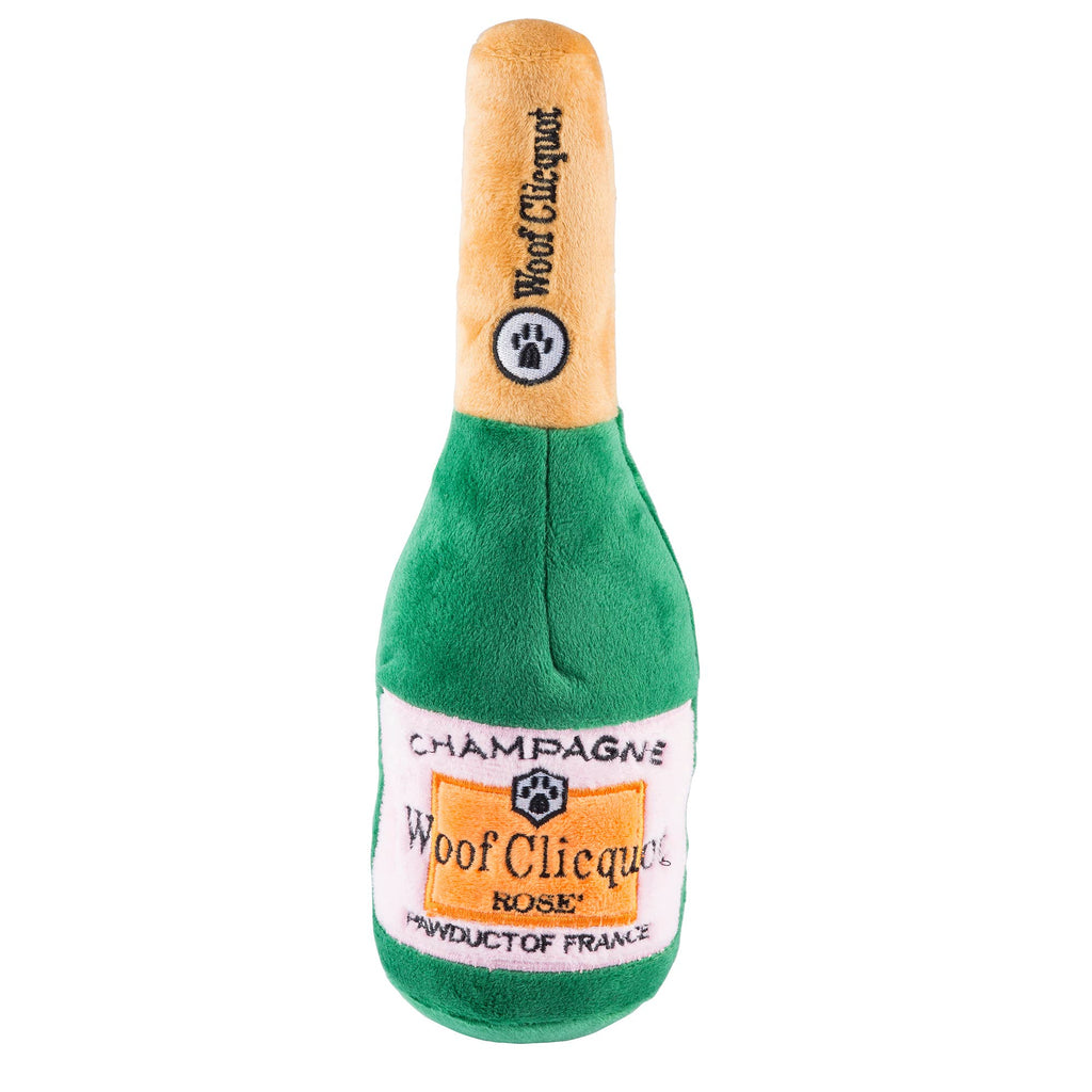 Woof Clicquot Rose' Champagne Bottle Dog Toy