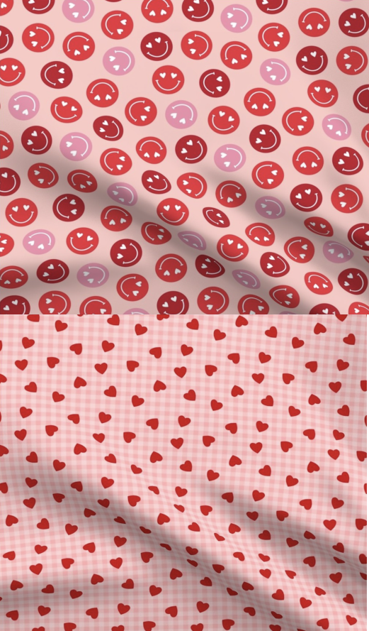 Valentines Day Smiles and Love Reversible Pet Bandana