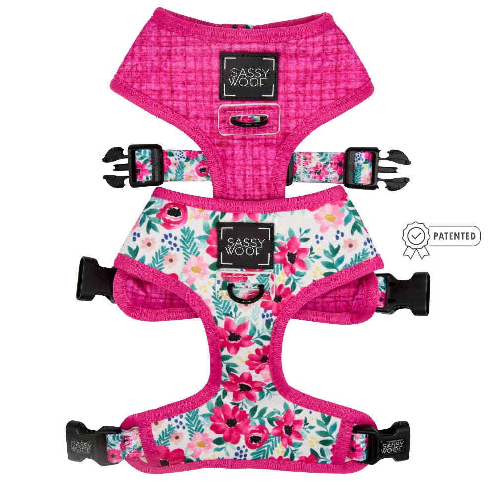 Floral Frenzy Dog Reversible Harness