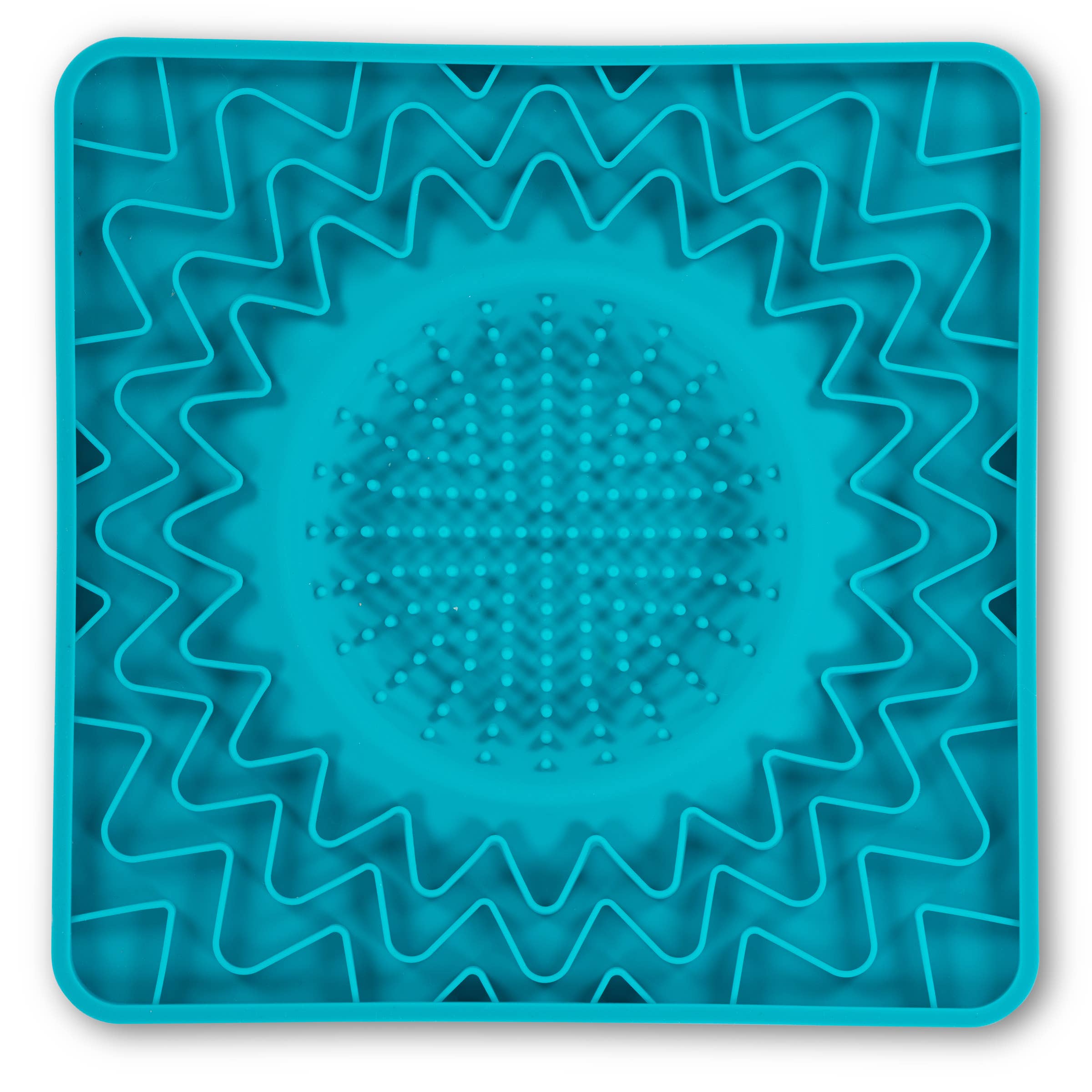 Blue Framed Silicone Licking Bowl Mat