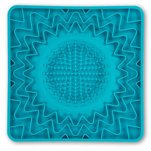 Blue Framed Silicone Licking Bowl Mat
