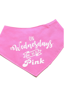 On Wednesday's We Wear Pink Dog Bandana