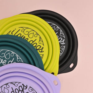 I love Dogs More Than Most People, Collapsible Silicone Bowl