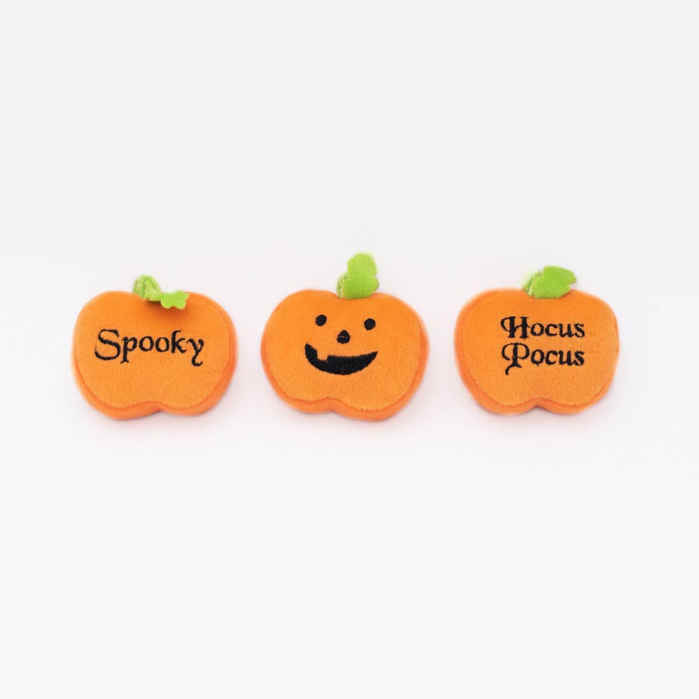 ZippyPaws Halloween Miniz Pumpkins 3pk
