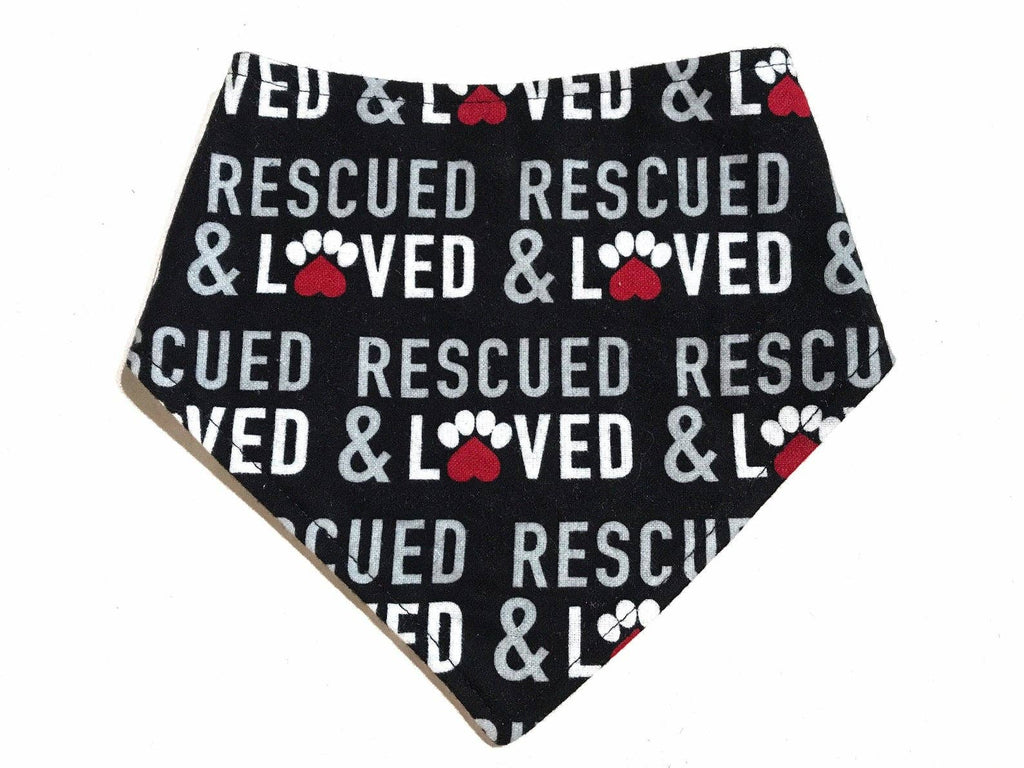 Rescued and Loved Snap On Dog & Cat Bandana
