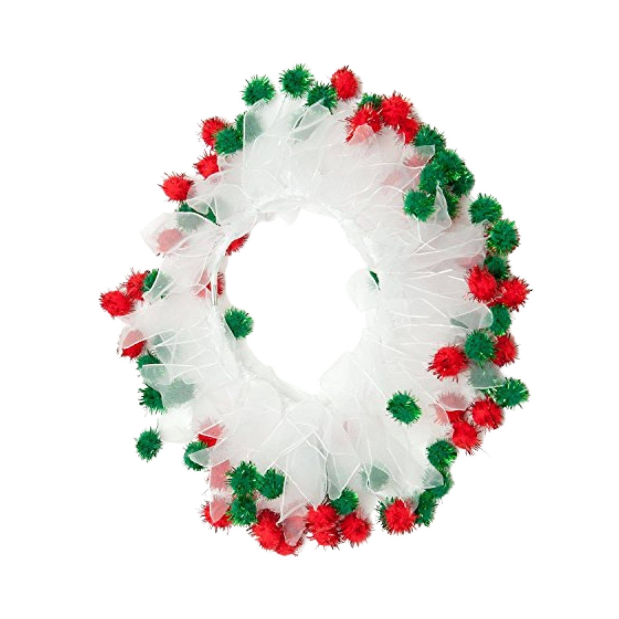 Christmas Pom Pom Decorative Dog Collar