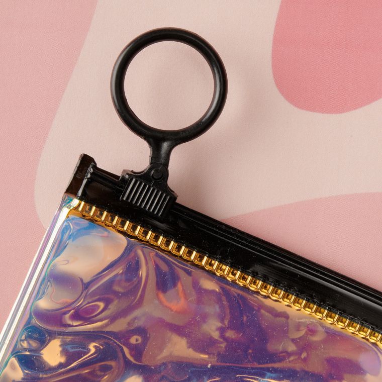 Dog Mom Holographic Zipper Pouch